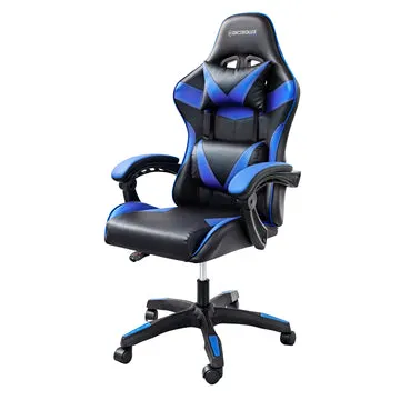 Sedia Gaming DLX818 Blue Reclinabile con Supporto Lombare e Poggiatesta