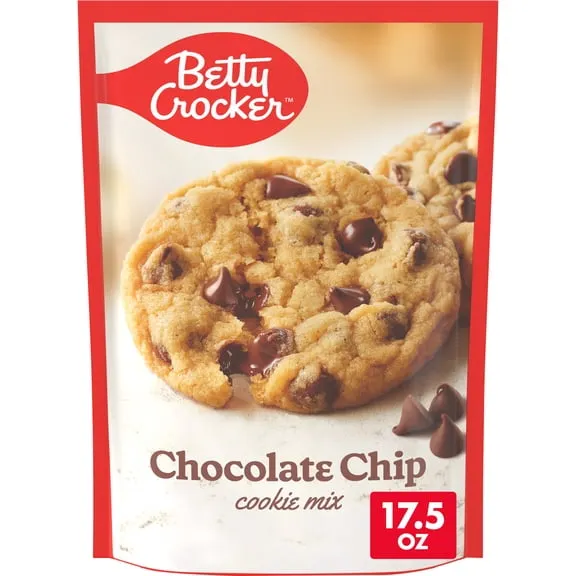 Betty Crocker Chocolate Chip Cookies, Cookie Baking Mix, 17.5 oz $3.12 17.8 ¢/oz