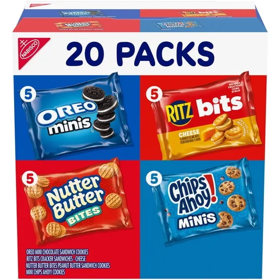 Rollback Nabisco Classic Mix Variety Pack, OREO, CHIPS AHOY!, Nutter Butter, RITZ Bits Cheese, 20 Snack Packs $8.87 Was $9.86 44.4 ¢/oz