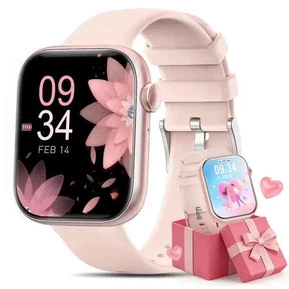 Clearance Mingdaln 1.85''HD Men Womens Smart watch,with Bluetooth Answer/Make Calls/120+Sports Modes/10 Days Standby, IP68 Waterproof Fitness Tracker Fits for Android Iphone Devices, perfect gift（Pink） Options from $23.99 – $29.99 Was $199.99