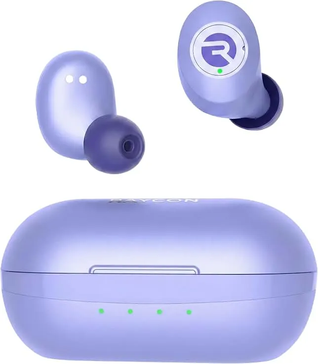 Raycon Everyday Bluetooth Wireless Earbuds with Microphone - Active Noise Cancelling, Sweat & Water-Resistant Earphones, Ear Buds Wireless Bluetooth (Purple)