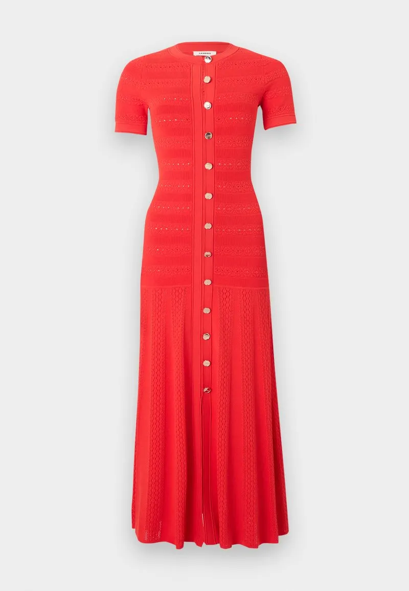 MILONA - Strikket kjole - rouge