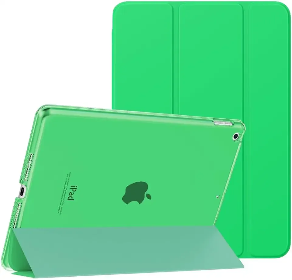 MoKo Case for iPad 10.2 iPad 9th Generation 2021/ iPad 8th Generation 2020/ iPad 7th Generation 2019, Slim Stand Hard Back Shell Smart Cover Case for iPad 10.2 inch, Auto Wake/Sleep, Oil Green