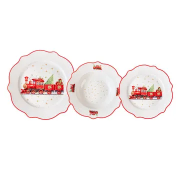 Servizio di piatti Traveling Gifts in New Bone China 18 pezzi