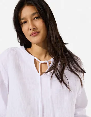 Blusa - Mussola - bianco