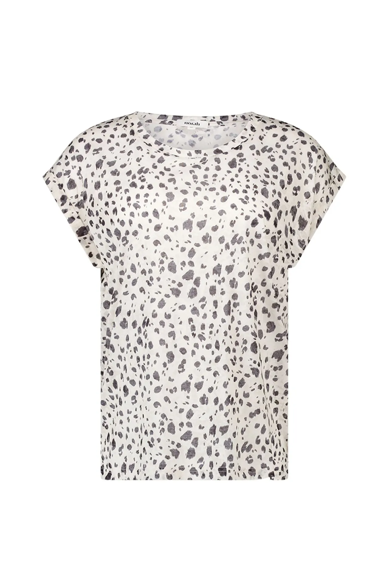 Ecru shirt met stippen