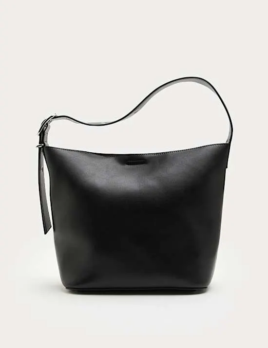 Faux Leather Mini Bucket Bag