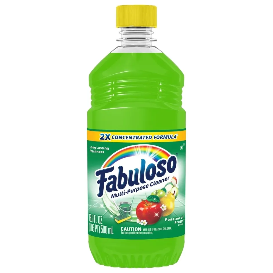 Fabuloso Multi-Purpose Cleaner, 2X Concentrated Formula, Passions of Fruit Scent, 16.9 Oz.
