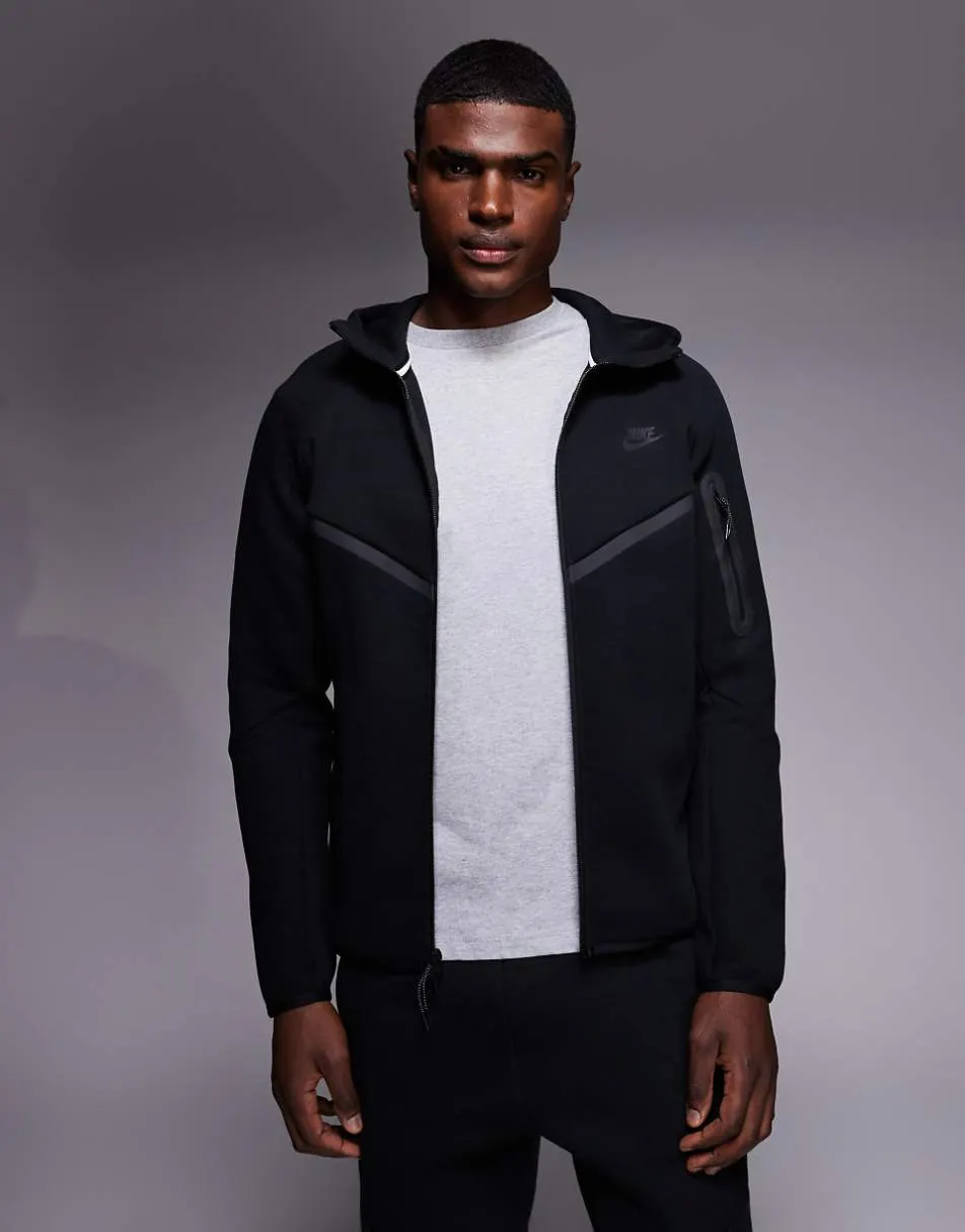 Nike Tech Fleece full zip hoodie in black