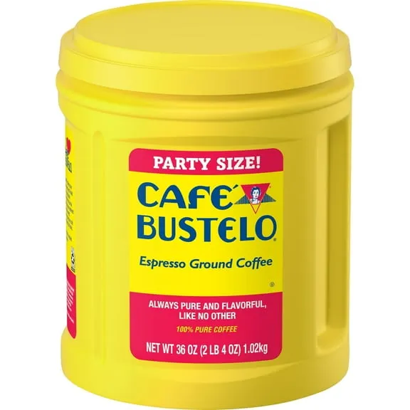 Cafe Bustelo Espresso Ground Coffee, Dark Roast, 36 oz Canister $23.96 66.6 ¢/oz