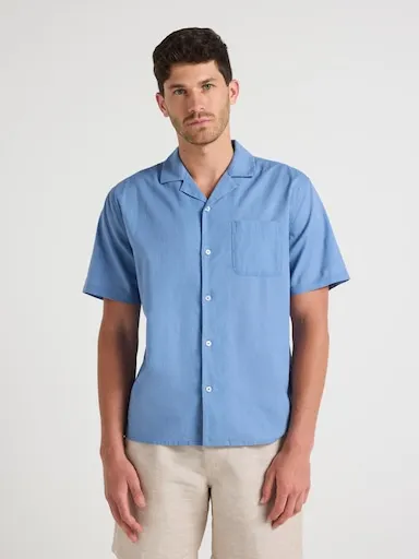 Just Jeans Short Sleeve Linen Blend Shirt