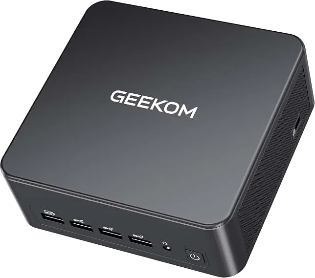 GEEKOM IT13 Max AI Mini PC, Intel Ultra 9 185H, 24GB LPDDR5 1TB M.2 SSD | AI-Powered Creativity, Intel Arc Graphics, LPDDR5 5600 MT/s, 4 Di…