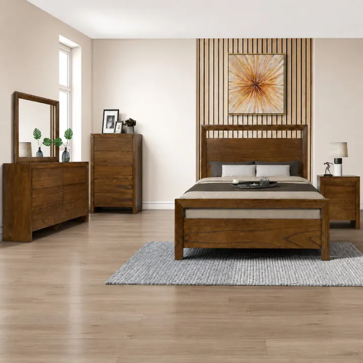 Magic Queen Size (4-Piece) Bedroom Set by Best Home - Brown