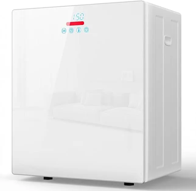 EUHOMY 1.5 Cu.ft. Portable Clothes Dryer, 850W Compact Dryer with Exhaust Hose, Mirror Finish, LCD Touch Panel, 4 Drying Modes, 5.5lbs Capacity, Portable Dryer for Apartments, Dorms, Rvs, White