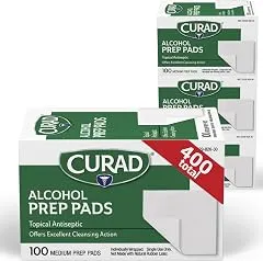 CURAD Alcohol Prep Pads, 400 Count, Me…