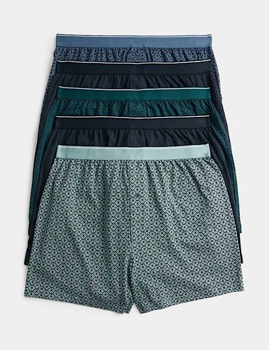 5er-Pack Cool & Fresh™ Boxershorts aus reiner Baumwolle mit geometrischem Print