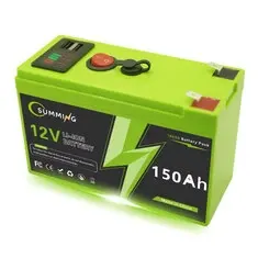 12V 60Ah/150Ah Battery Rechargeable Lithium Battery 4000 Cycles Built-in BMS Overcharge Protection Lightweight for Outdoor Solar System