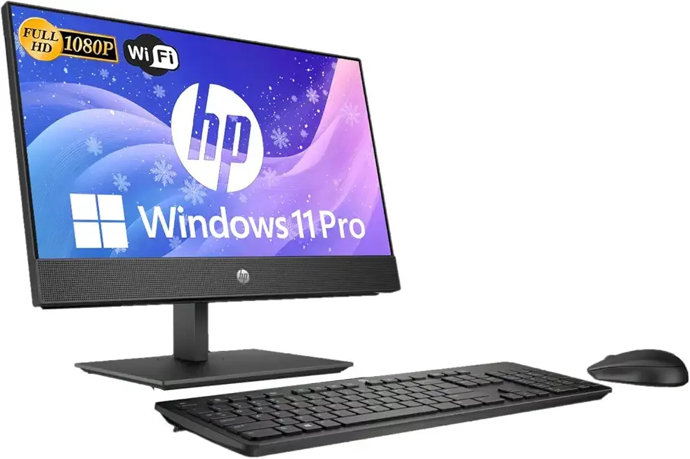 HP ProOne 600 G4 All-in-One PC 21.5" FHD Desktop Computer, Intel Core i7-8700T 2.4GHz, 8GB RAM, 256GB SSD, Keyboard & Mouse, USB WiFi & BT, Windows 11 Pro (Renewed)
