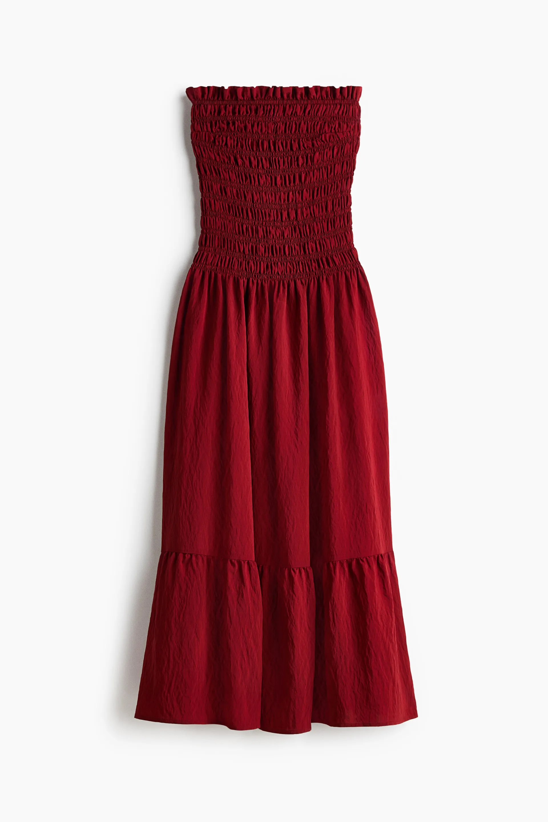 Smocked bandeau dress