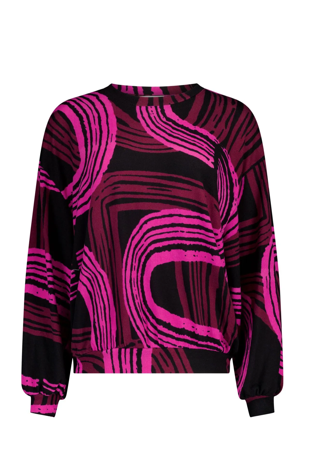 Zwart/roze shirt met grafische print