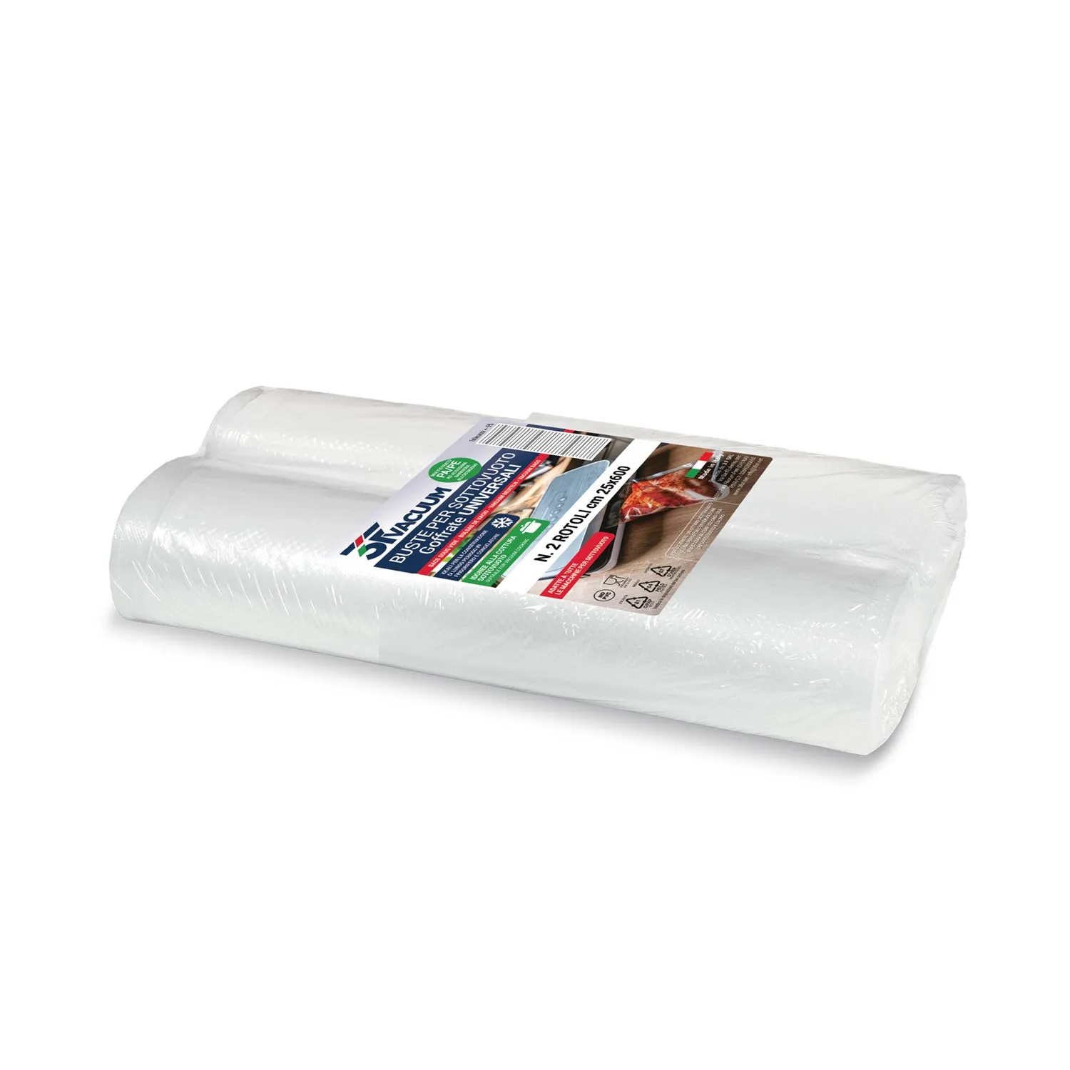 Rotoli Sottovuoto Goffrati 25x600 cm 2 Pezzi