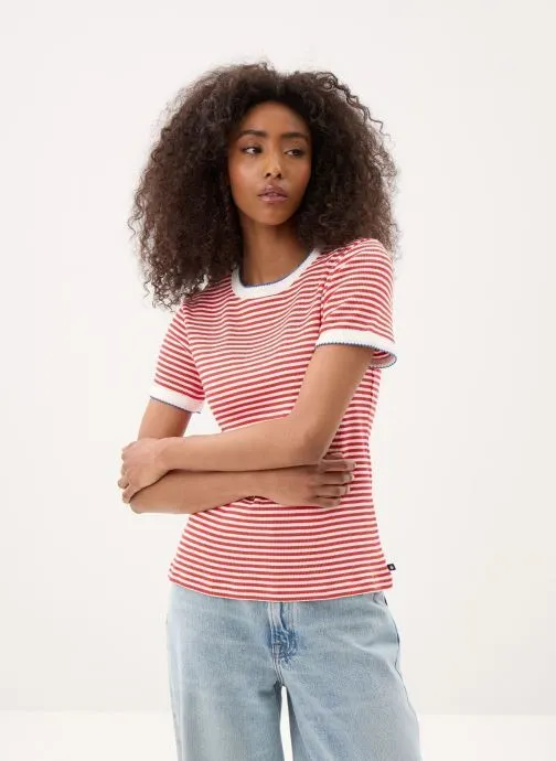 T-shirts met korte mouwen T-shirt l'iconique manches courtes col r dames rood