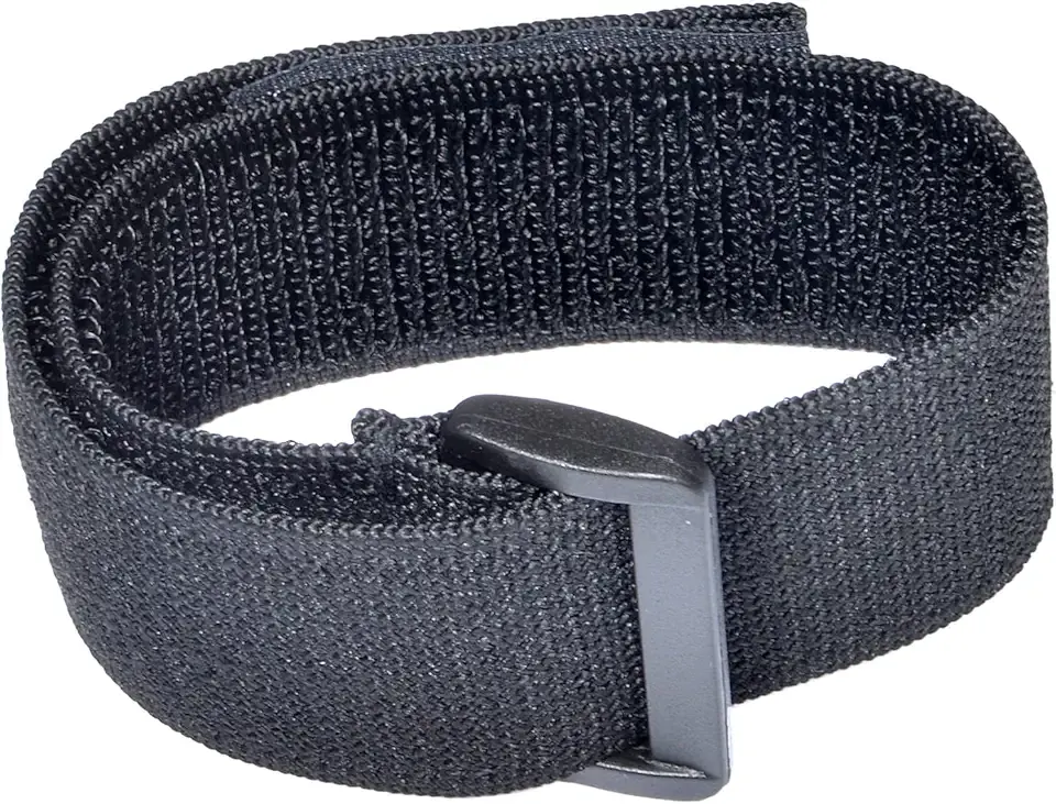 HYS Adjustable Elastic Armband Strap Bundle for Universal Silicone, Leather, Nylon Holster Case with Armband Slots (Black, 1)