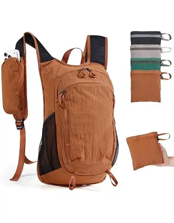 BAGSMART 15L Packable Hiking Backpack for Women Men, Lightweight hiking bag | Water-resistant, Small Hiking Backpack with Phone Pocket, Daypacks for Commuting Outdoor Camping Cycling