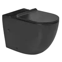 Inodoro largo Stone Black con asiento