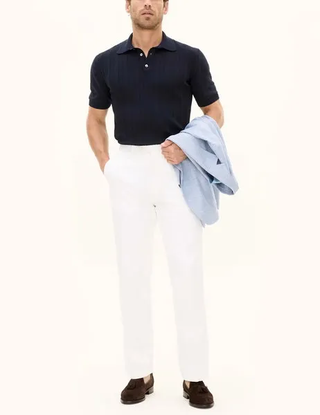 Barto Stripe Poloshirt Night Blue