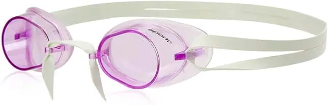 Sporti Unisex Adult Swedish Swimming Goggles, Antifog Swim Goggles for Men & Women, UV Protection, Bungee Strap with Toggle