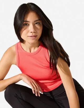Top cropped - Senza cuciture - rosso