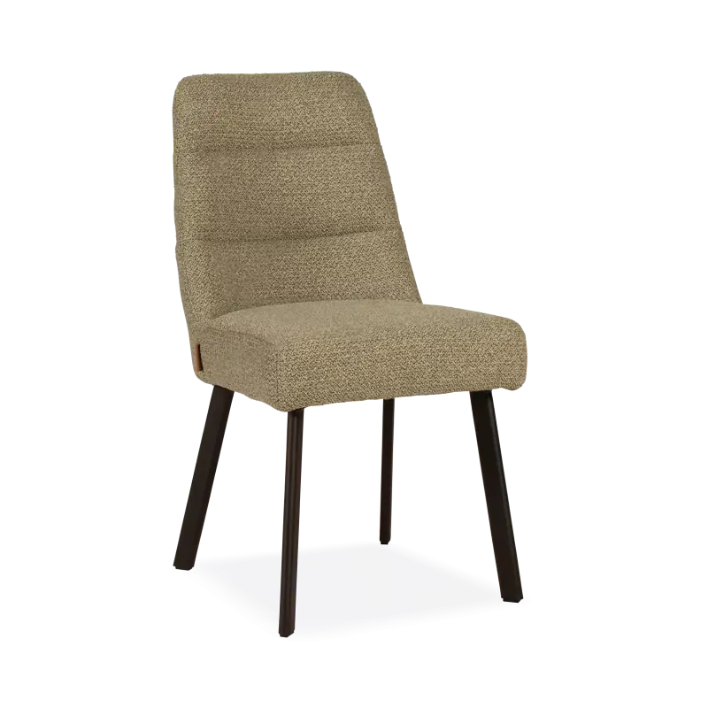 Eetkamerstoel Kendra - stof Rhythm Thyme - pocketvering - poot zwart