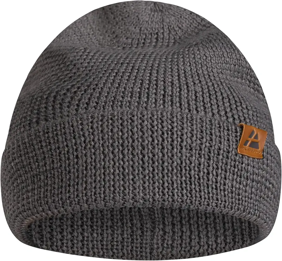 Merino Wool Beanie for Men & Women, Warm Knitted Winter Hat