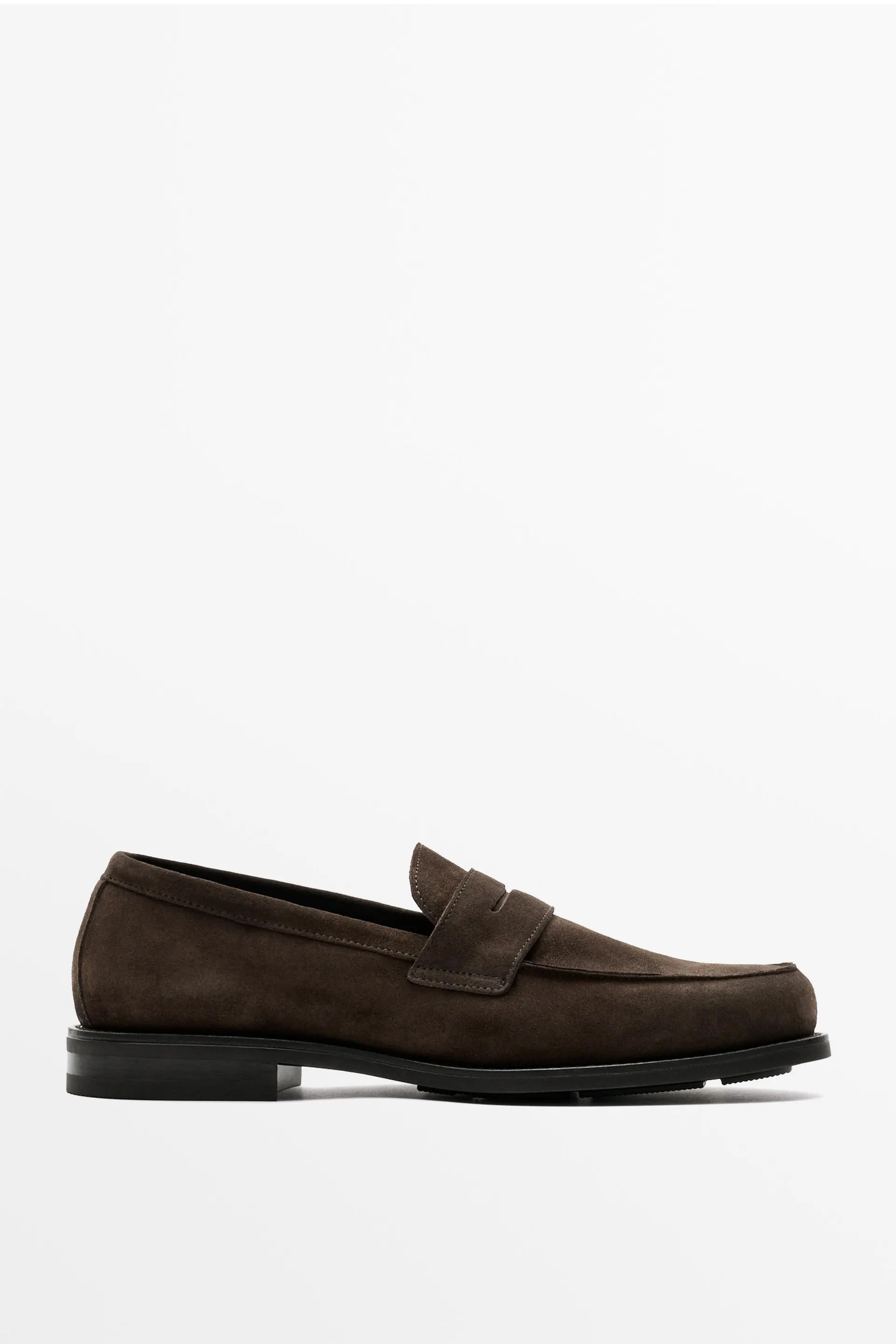 Split suede leather loafer