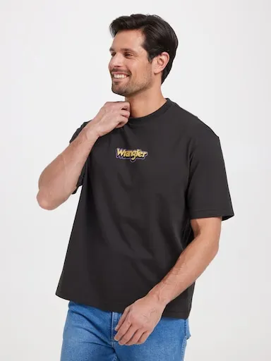 Wrangler Kabel Slacker Tee In Worn Black