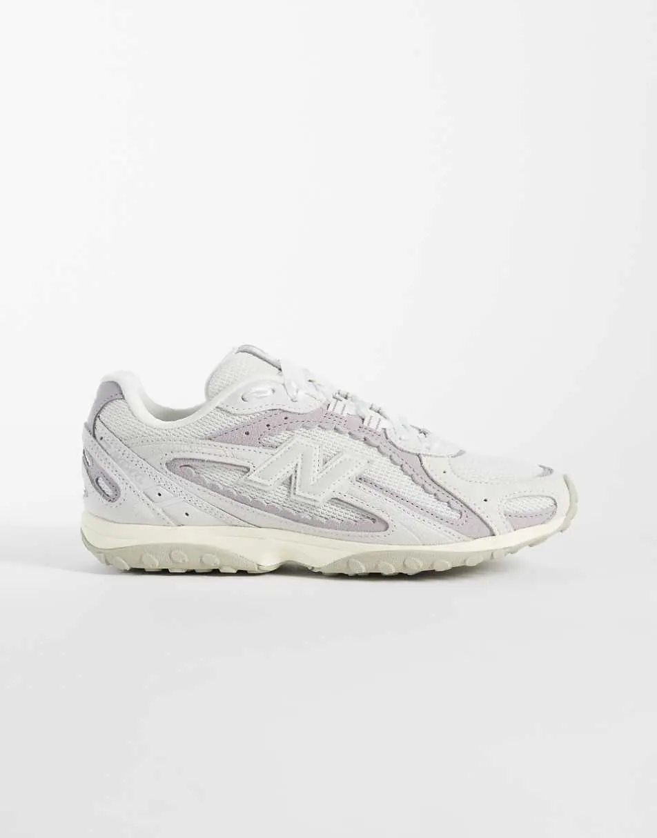 New Balance 204L scallop trainers in lilac and grey