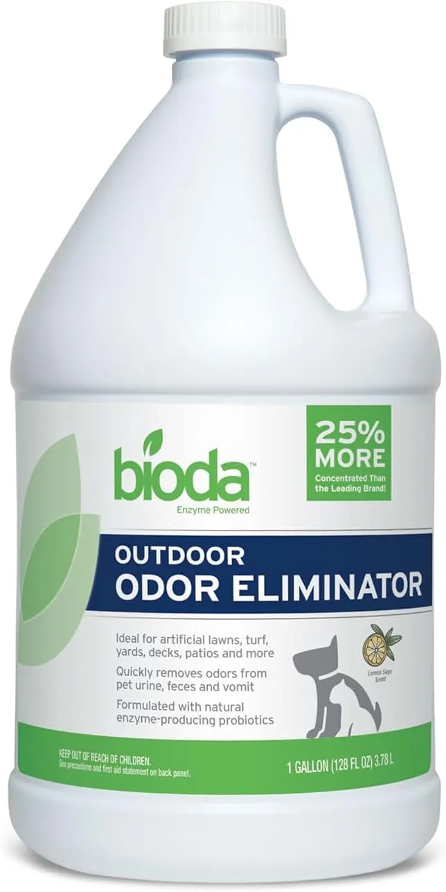Bioda Probiotic Natural Outdoor Odor Eliminator – Enzyme Cleaner Destroys Cat & Dog Odor – Neutralizer for Lawn, Artificial Grass, and Patios