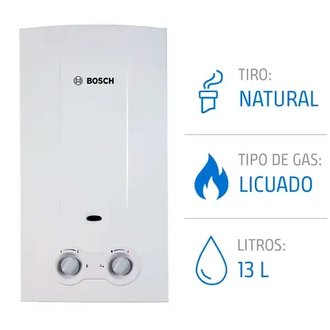 Calefont Gas Licuado 13 Litros Tiro Natural Ionizado