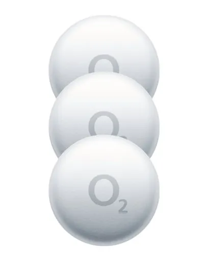 Lokalizační čip O2 tag 2v1 pro Apple i Android 3ks, bílá