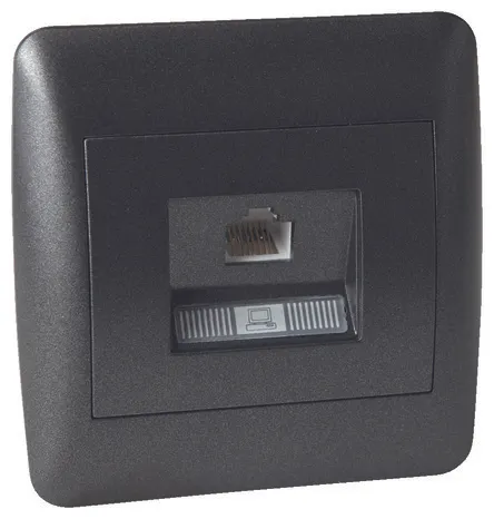 Prise RJ45 \"OME\" anthracite