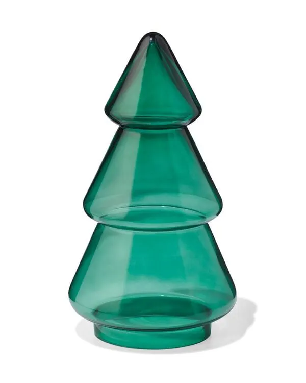 kerstboom 14.7x25x14.7cm glas groen