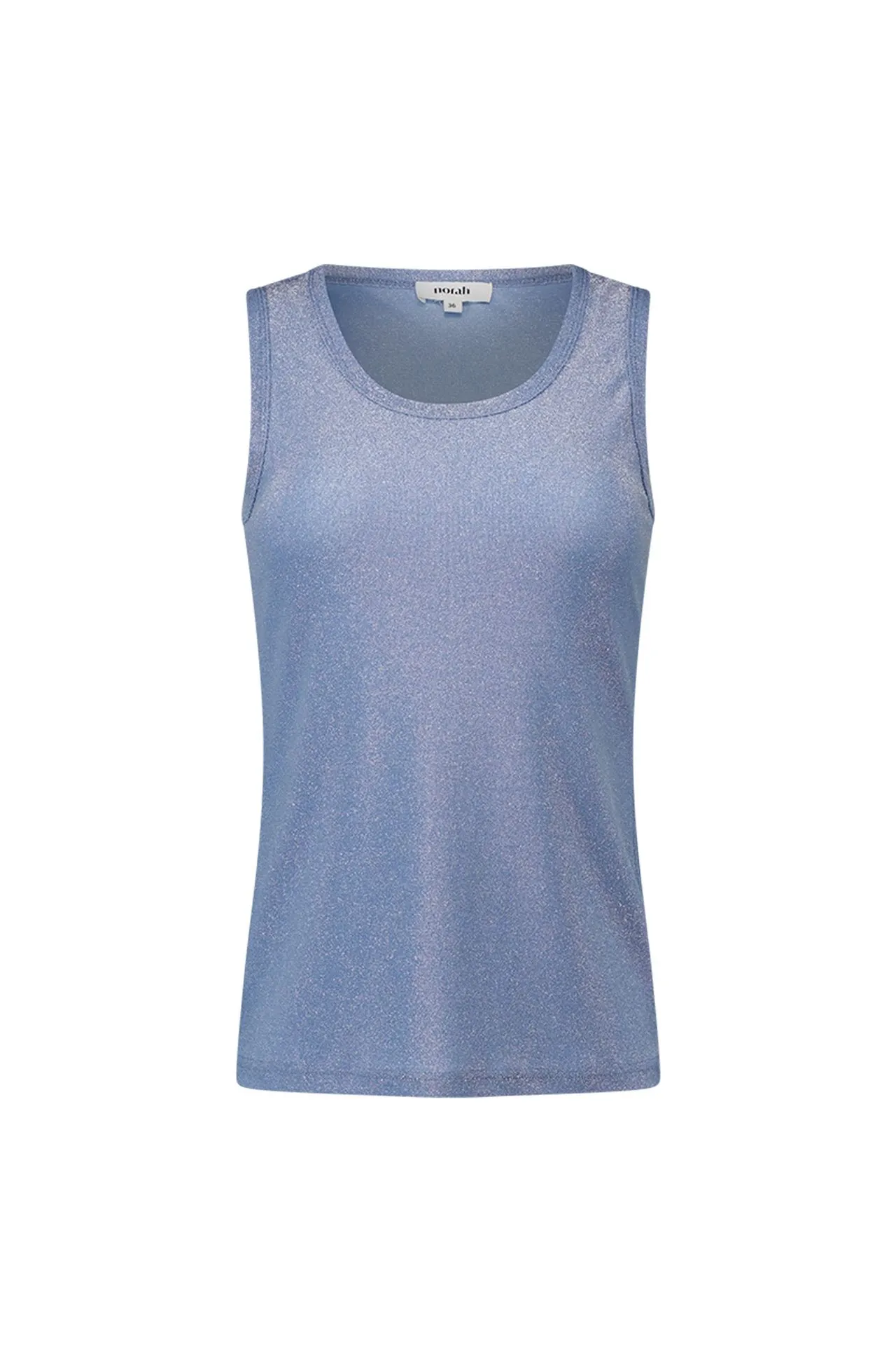 Blauwe top met glans