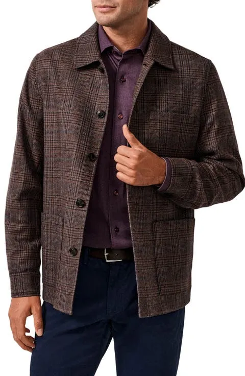 David Donahue Spencer Wool Plaid Chore Jacket