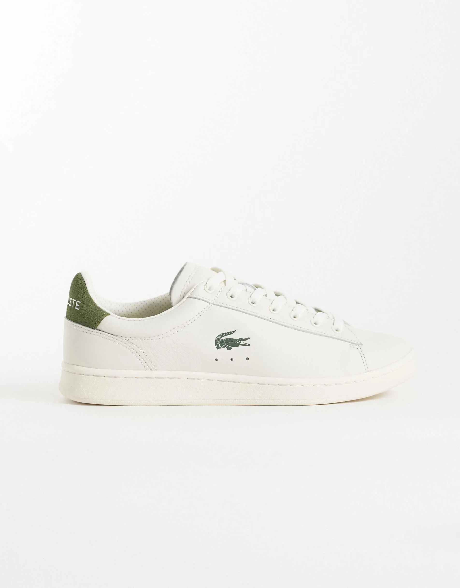 Lacoste carnaby set trainer in white and khaki