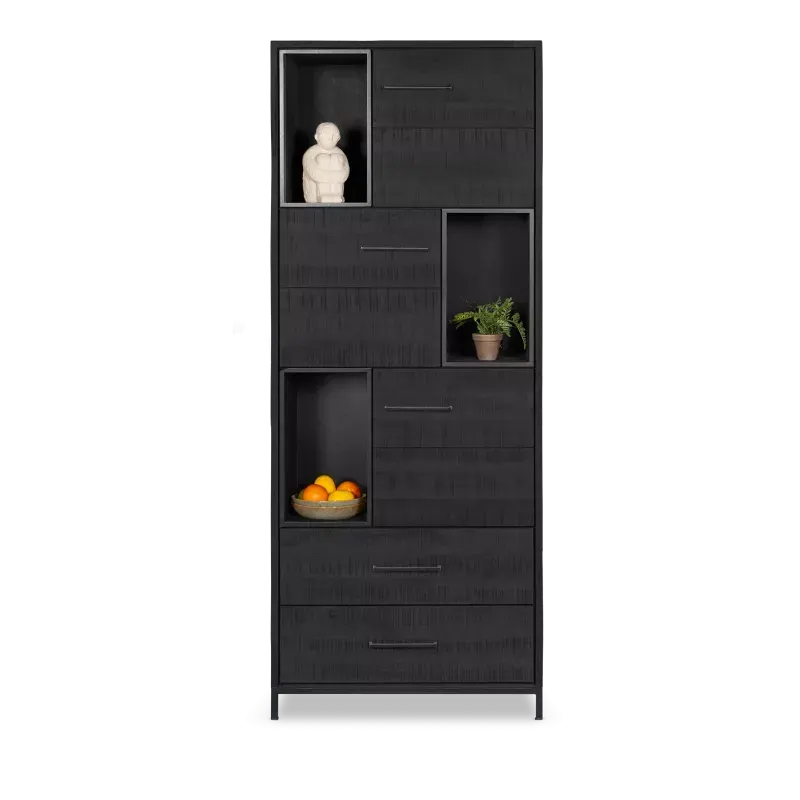 Opbergkast (breed) Panama - Zwart