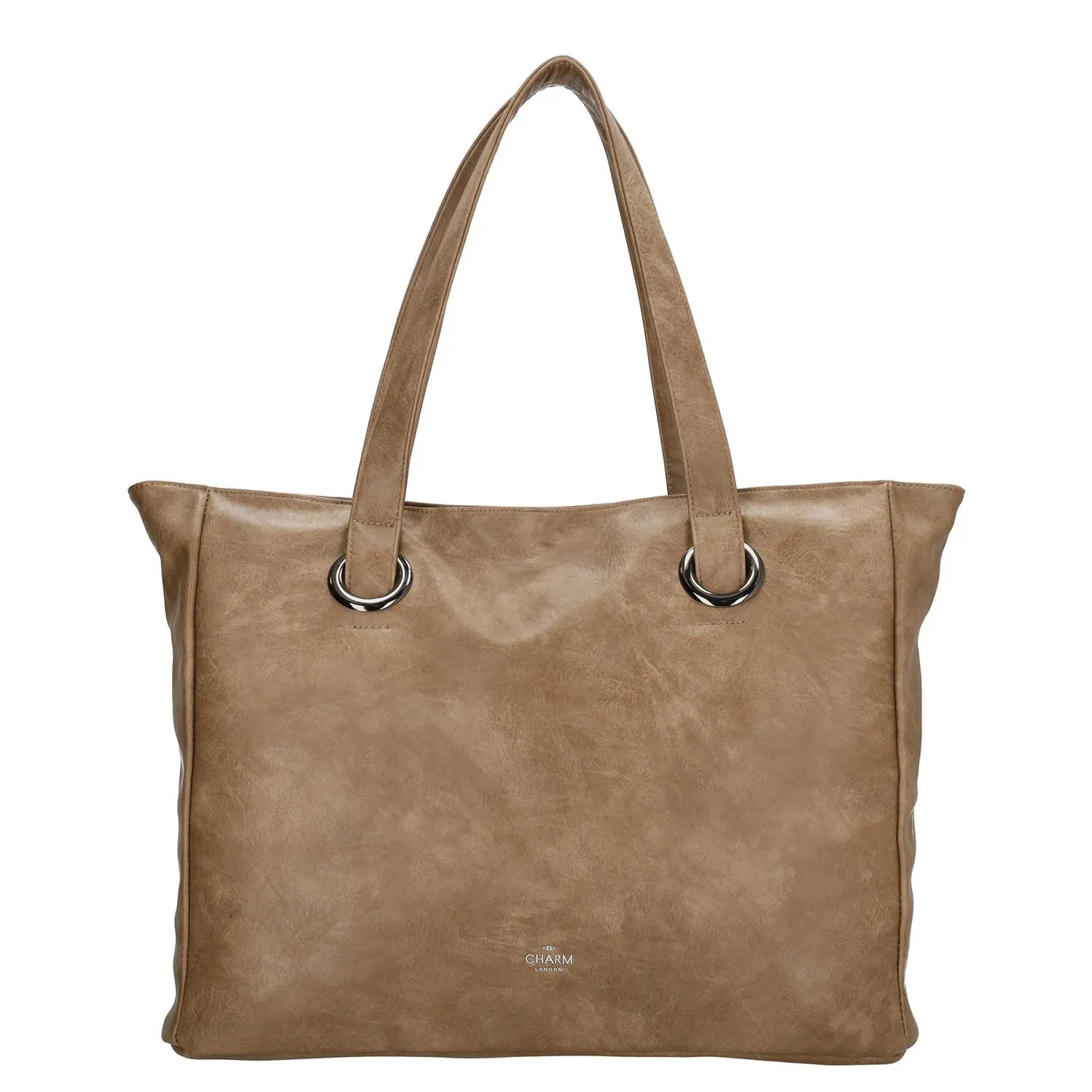 Charm London Liberty Laptoptas 17.3" taupe damestas