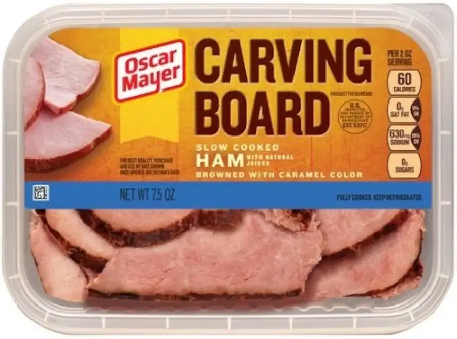 Oscar Mayer Lunch Meat Cold CUTS Carving Board Slow Cooked HAM 7 OZ Pack of 3