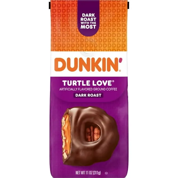 Dunkin Turtle Love Ground Coffee, 11 oz Bag
