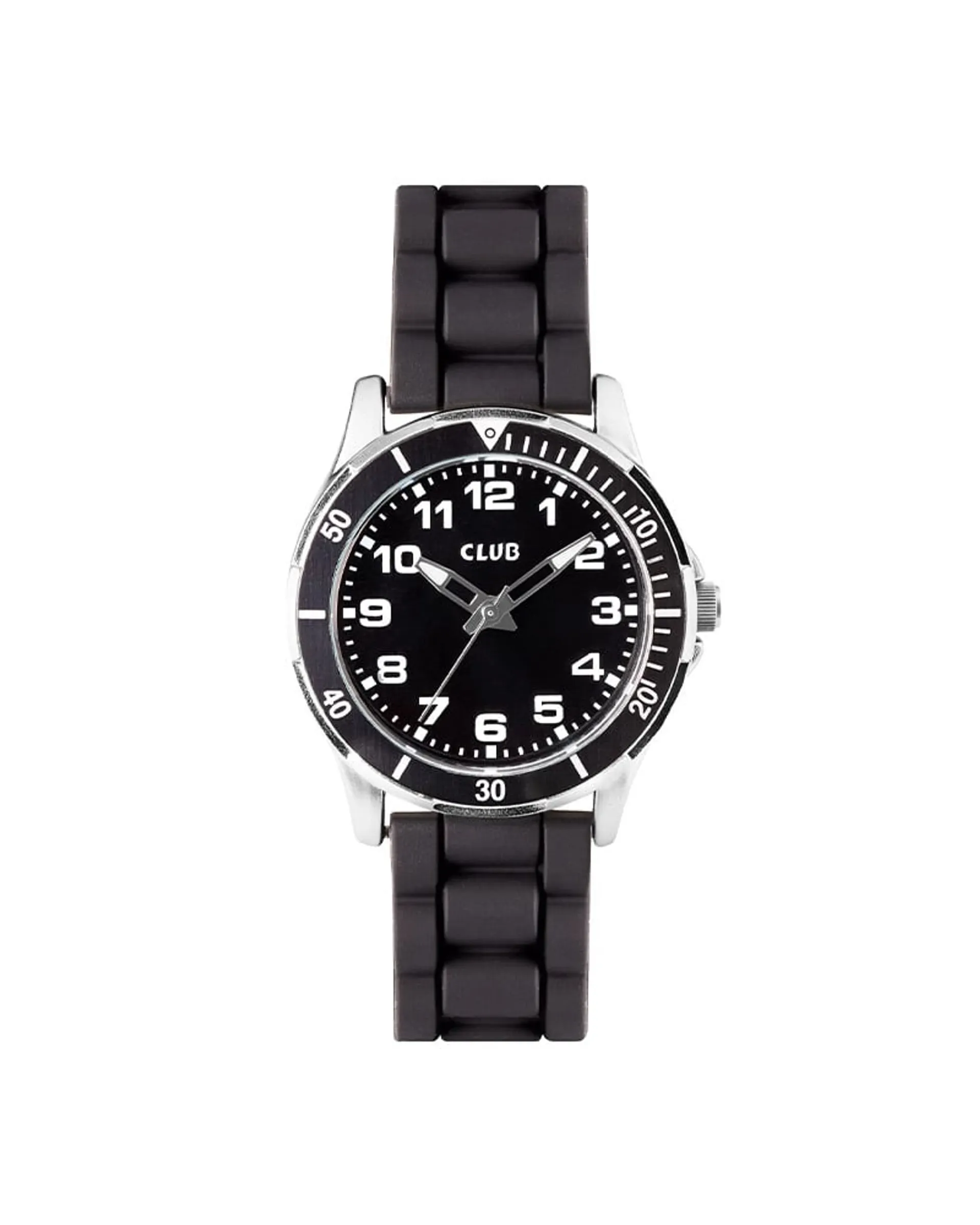 barneklokke med sort silikon rem (32mm)
